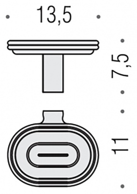 Мыльница Colombo Design Luna В0101.000 Хром