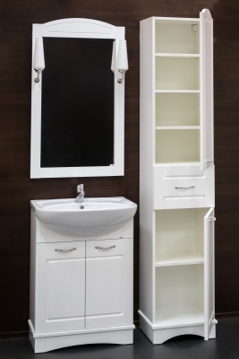 Зеркало Cerutti SPA Британика 60 6556 со светильниками Белое