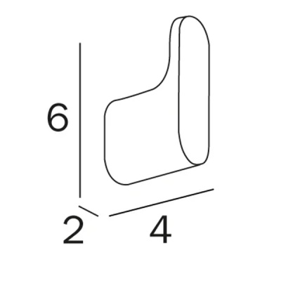 Крючок Inda Mito A2020ANE Черный матовый