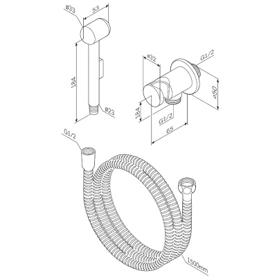 Гигиенический душ AM.PM F0202100 Хром