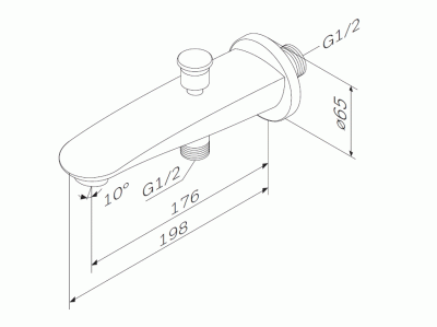 Излив для смесителя AM.PM Like F8070100 Хром