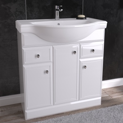 Комплект мебели для ванной San Star Шармель 90 70.1-1.5.1.+CLS90SLWB01+109.1-2.5.1. Белый