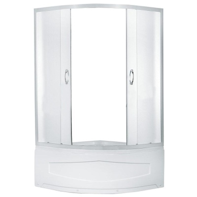 Душевой уголок Erlit Comfort ER0510T 100x100 профиль Матовый хром стекло матовое