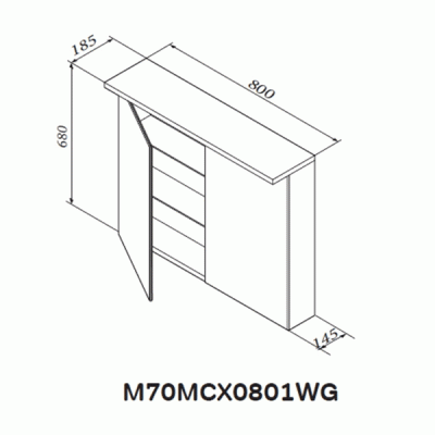 Зеркальный шкаф AM.PM Spirit 80 M70MCX0801WG с подсветкой Белый
