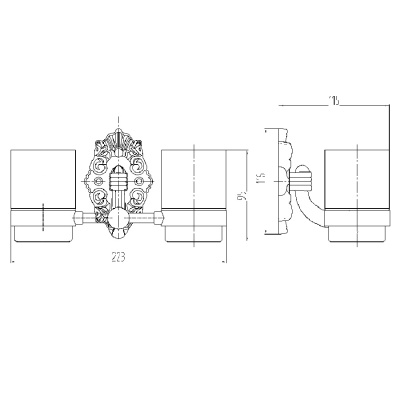 Стакан для зубных щеток Milacio Valls MC.923.BR Бронза Стакан для зубных щеток Milacio Valls MC.923.BR Бронза