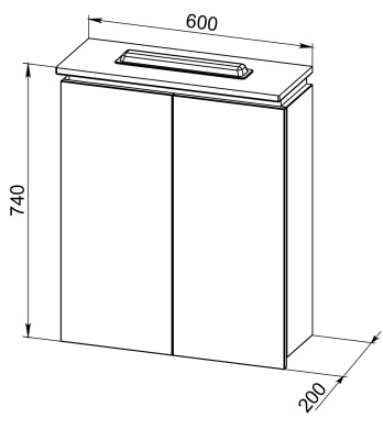 Зеркальный шкаф Orange Monaco 60 ZSMO 60 W с подсветкой Белый