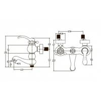 Смеситель для ванны Kaiser Logo 47722-1Br Бронза