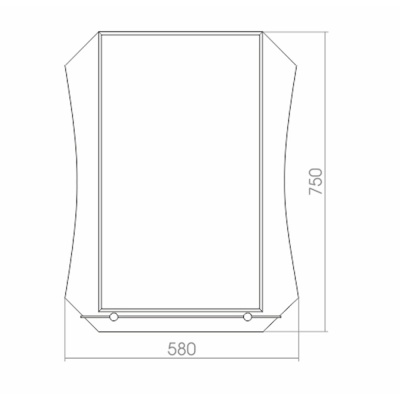 Зеркало Mixline Престиж Тоскана 58 537409 с полкой стекло Лакобель