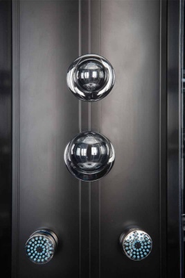 Душевая кабина Erlit Eclipse ER5710TP-C24 100x100 с гидромассажем задняя стенка Зеркальная стекло тонированное