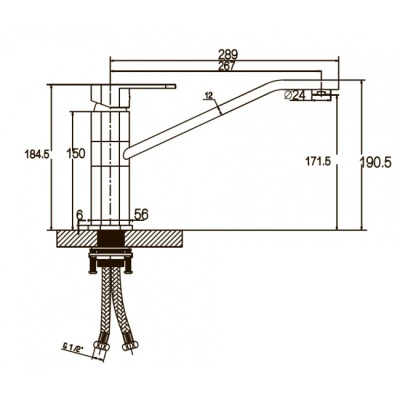 Смеситель для кухни Kaiser Sonat 34133 Хром
