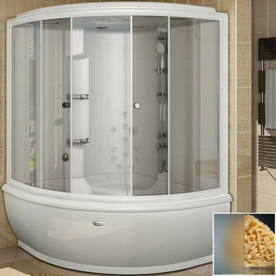 Душевой бокс Radomir Калифорния 2 155x155 1-04-1-0-5-0791 профиль Белый стекло матовое