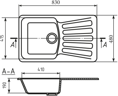 Кухонная мойка Mixline ML-GM20-308 525159 Черная