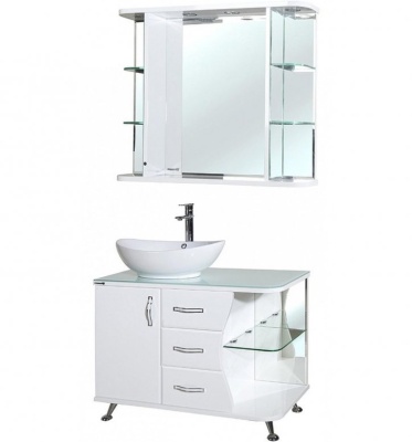 Тумба c раковиной Bellezza Рио 90 L Белая