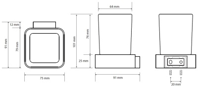 Стакан для зубных щеток Bemeta Solo 139110012 Хром Стакан для зубных щеток Bemeta Solo 139110012 Хром