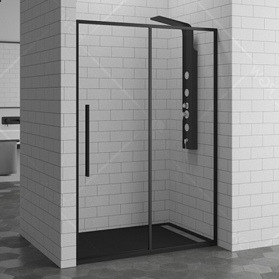 Душевая дверь в нишу RGW Stilvoll SV-12-B 110 профиль Черный стекло прозрачное