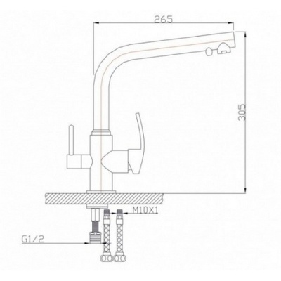 Смеситель для кухни ZorG Clean Water ZR 313 YF-33 Хром