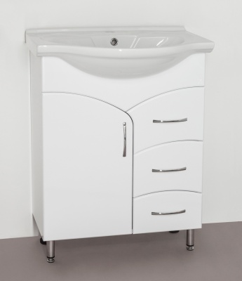 Тумба под раковину Style Line Эко Стандарт 22 Байкал 65 Белый глянец