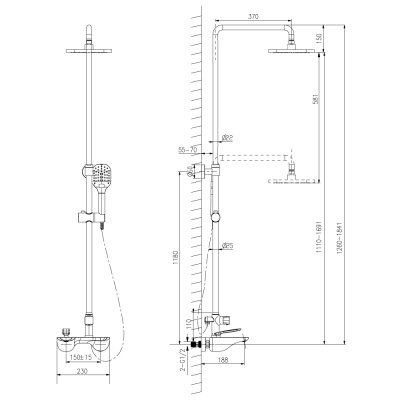 Душевая система Lemark Bellario LM6862C Хром