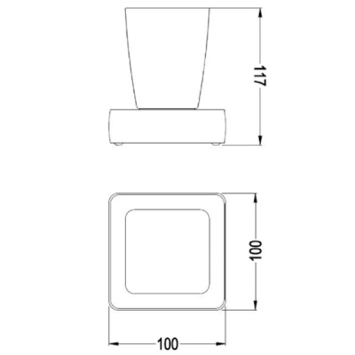 Стакан Schein Elite 7057012 Хром