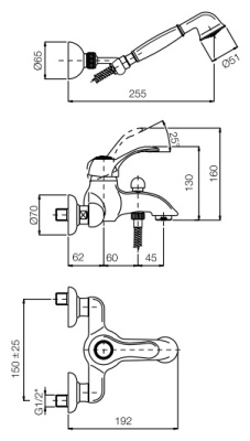 Смеситель для ванны Fima Carlo Frattini Lamp F3304CR Хром