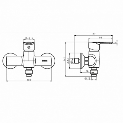 Смеситель для душа Swedbe Olymp 1820 Хром