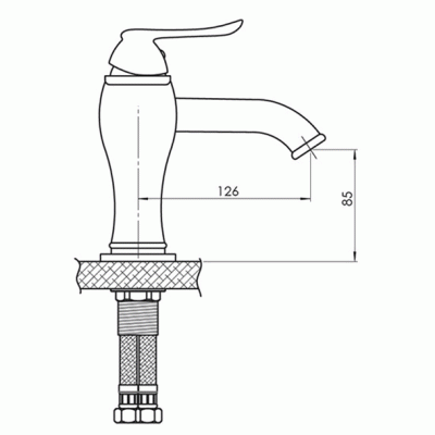 Смеситель для раковины GPD Tauro Orb MLB150-O Черный