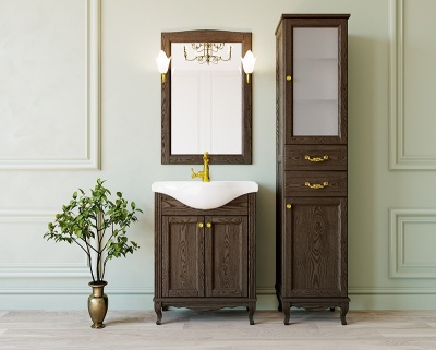 Тумба под раковину ValenHouse Эллина 65 E65_ТКЗ Кальяри ручки Золото