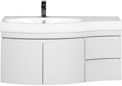Тумба под раковину Aquanet Опера 115 169613 подвесная 2 дверцы 2 ящика L Белая
