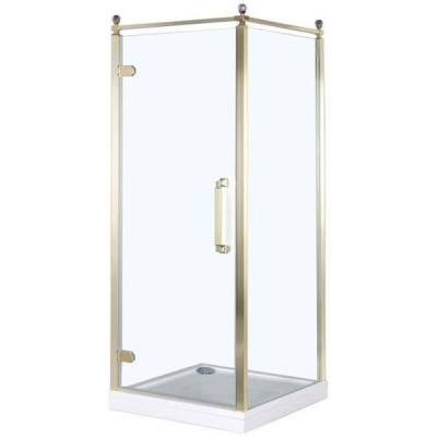 Душевой уголок Aquanet Beta Cube Classic NBB1221-1 100x100 L 184915 профиль Золото стекло Прозрачное