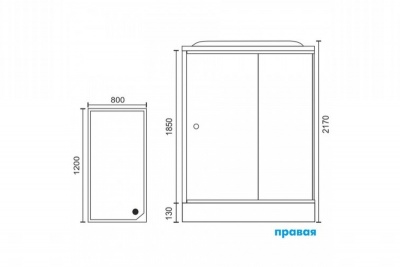 Душевая кабина Royal Bath HP 120х80 RB8120HP7-WC-R с гидромассажем
