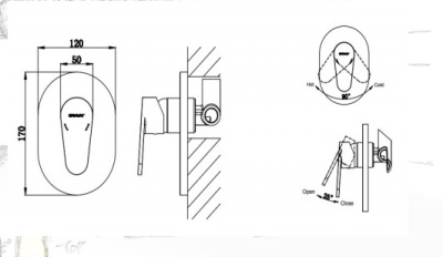 Смеситель для душа Bravat Eler FB848238CP-RUS Хром