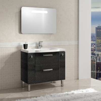 Тумба с раковиной SanVit Комфорт 90 kkomf090 с фактурой под дерево Акация светлая