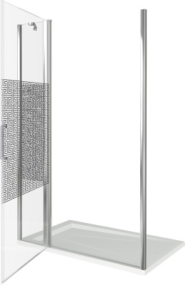 Душевая дверь в нишу Good Door Fantasy WTW-100-F-CH 100 профиль Хром стекло с рисунком