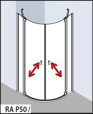 Душевой уголок Kermi Raya RA P50 10020VAK P50