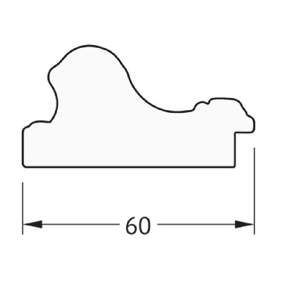 Зеркало Evoform Definite 155х75 Золотые бусы на серебре