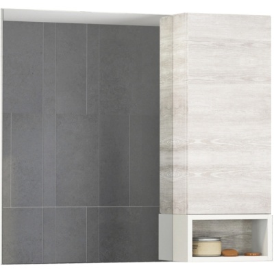 Зеркало со шкафом Comforty Прага 90 4136263 Дуб белый