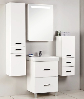 Тумба под раковину Акватон Америна 60 Н 1A169201AM010 белая глянцевая