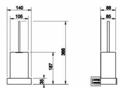 Ерш Gessi Rettangolo 20820.099 Керамика