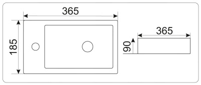 Раковина CeramaLux 36 9272 L белая