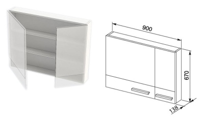 Зеркальный шкаф Aquanet Нота 90 158858 Дуб светлый