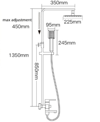 Душевая система Frap F2420 Хром