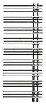 Полотенцесушитель Zehnder Yucca asymmetric YAE-130-40/YD (VD) Хром правый с электропатроном WIVAR и блоком ДУ