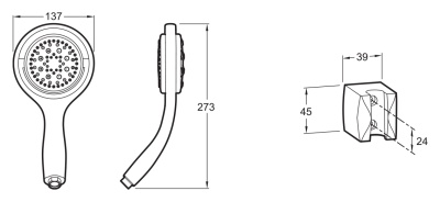 Душевой гарнитур Jacob Delafon Flipside E15891-CP Хром