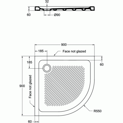 Керамический поддон для душа Ideal Standard Connect T266901 90х90 Евробелый