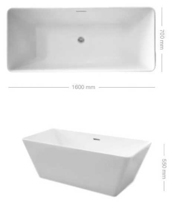 Акриловая ванна Kerasan Ego 160x70 без гидромассажа