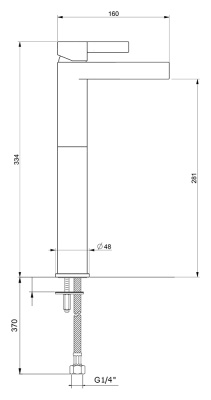 Смеситель для раковины Webert DoReMi DR830402560 Черный матовый