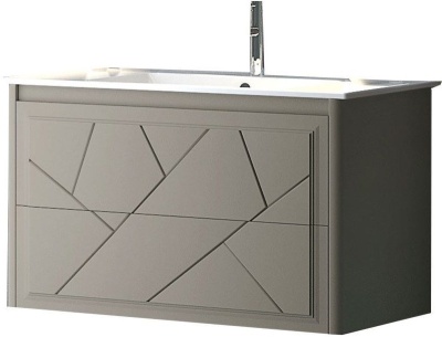 Комплект мебели для ванной Opadiris Луиджи 70 подвесной Серый матовый