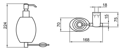 Дозатор жидкого мыла Webert Aria AI500201 Хром/белый