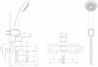 Смеситель для ванны Bravat Riffle F672106C-B Хром