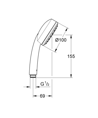 Ручной душ Grohe Tempesta Cosmopolitan 100 26082002 Хром